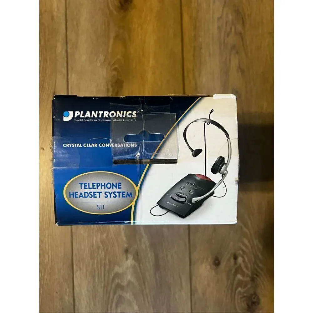 Plantronics S11 Telephone Over The Head Headset System Black New In Box 65148 11
